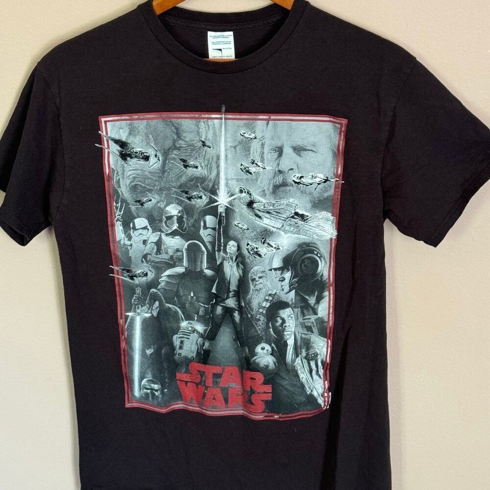 Black Star Wars Rogue One Tshirt Rey Skywalker Medium